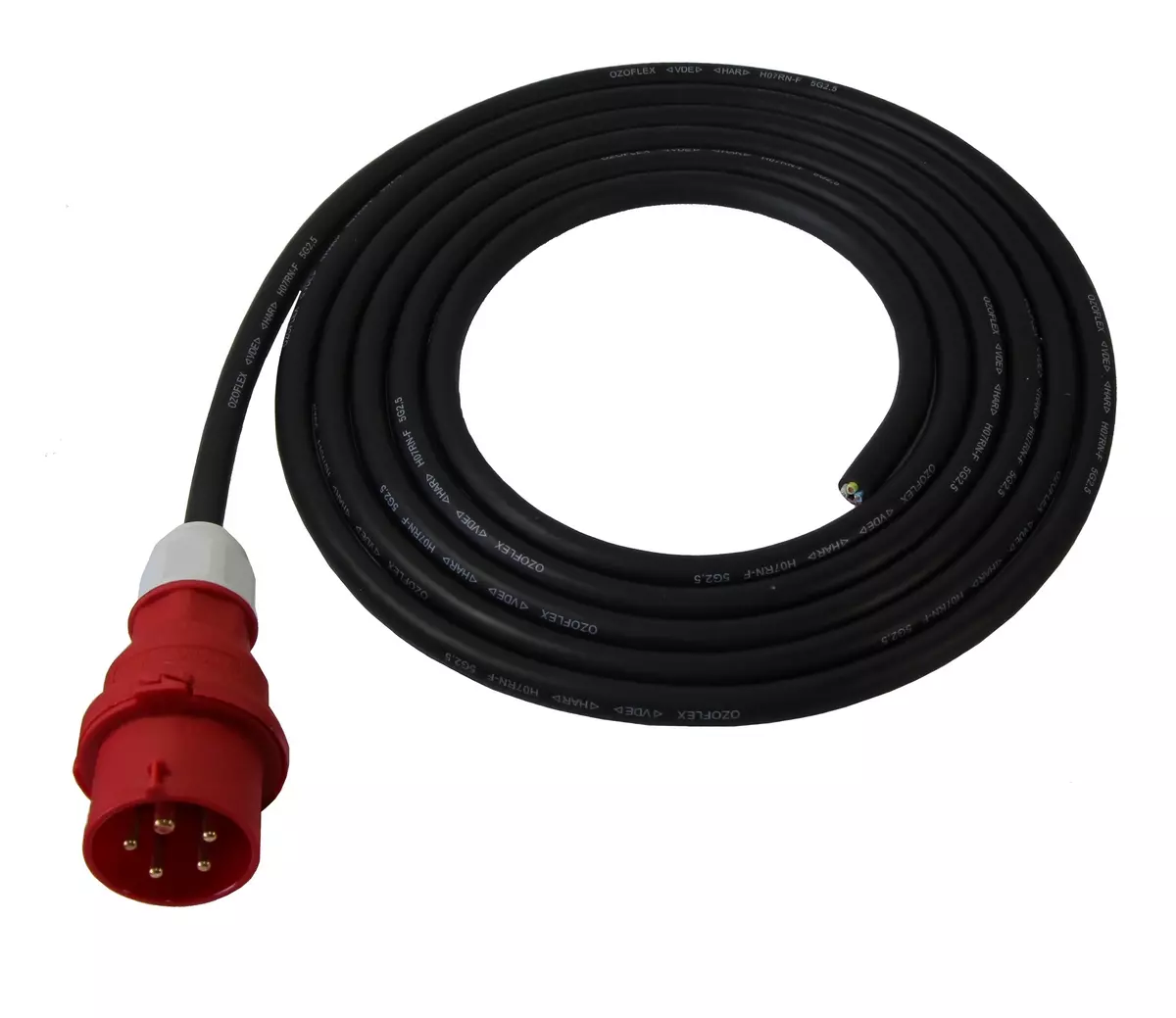 Anslutningskabel 5 x 1,5 mm² med CEE 16A-kontakt 400 Volt